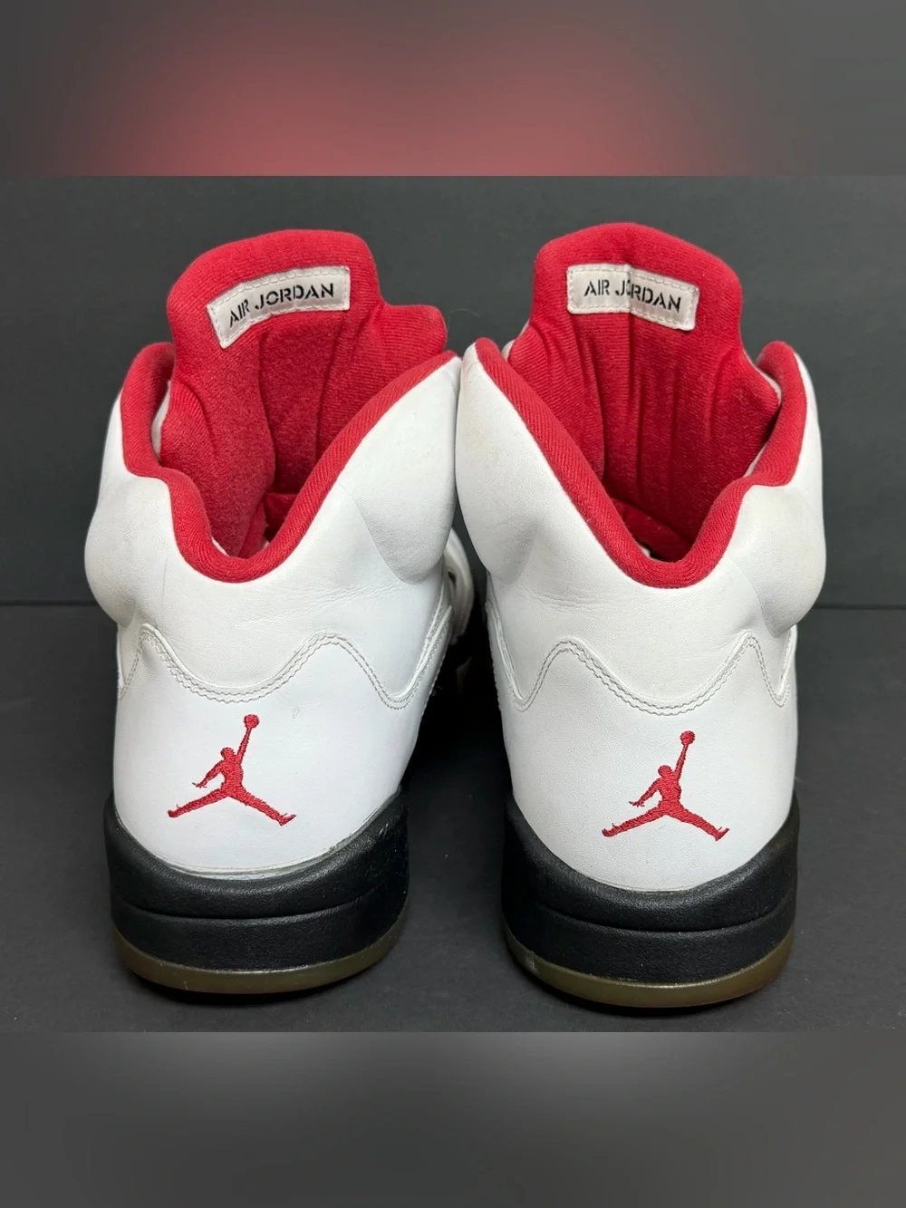 Nike Air Jordan 5 Retro 'Fire Red’ Men's Size 13 Leather Sneakers 136027-100